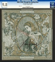 Beautiful Leary-Signed Through the Looking Glass Blotter