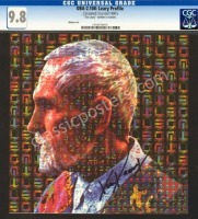 Superb Signed Timothy Leary Profile Blotter Art