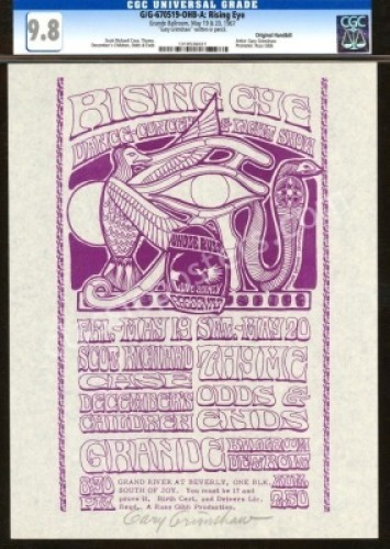 Signed Rising Eye Grande Ballroom Handbill