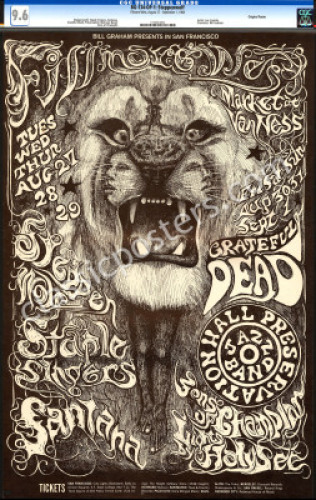 Superb Certified BG-134 Grateful Dead Poster