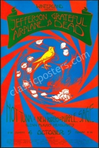 Popular Grateful Dead Winterland Poster