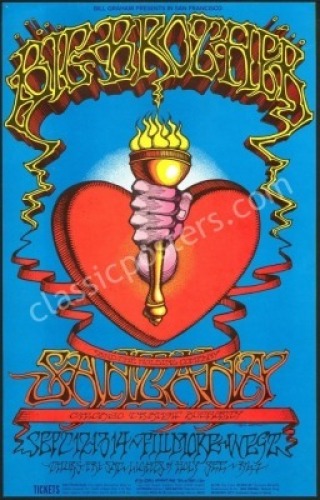 Popular BG-136 Heart and Torch Poster