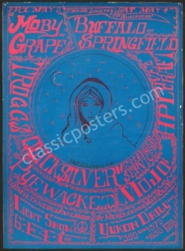 Scarce Buffalo Springfield Sacramento Poster