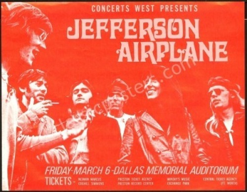 Jefferson Airplane Dallas Handbill