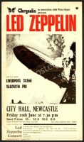 Rare Led Zeppelin Newcastle Handbill