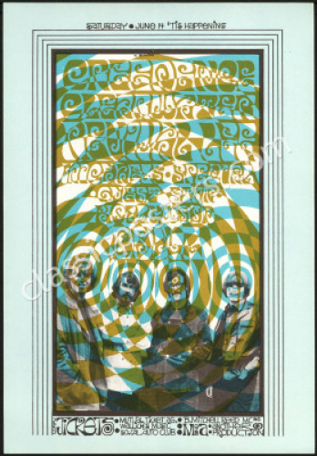 Scarce 1969 Creedence Clearwater Revival Handbill