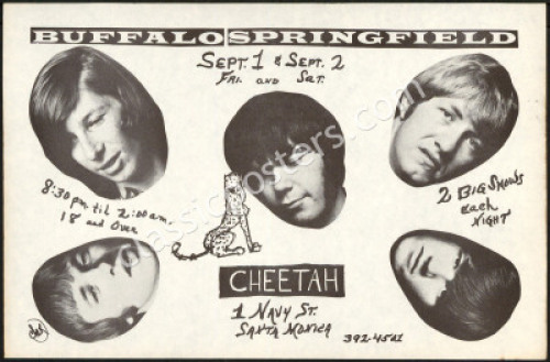 Rare 1967 Buffalo Springfield Handbill