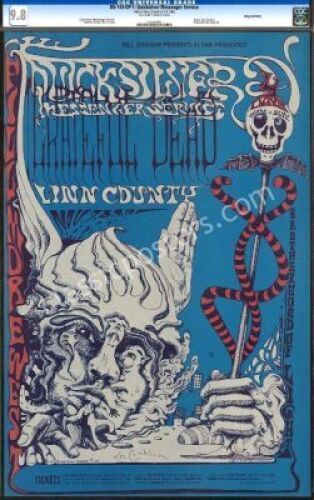 Signed and Certified Original BG-144 Grateful Dead Poster