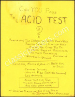 Extremely Rare Carthay Studios Acid Test Handbill