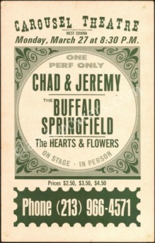 Scarce Buffalo Springfield Cardboard Poster