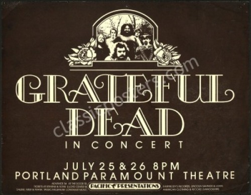 Grateful Dead Portland Poster