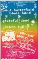 Beautiful AOR 3.48 Grateful Dead Rose Palace Handbill