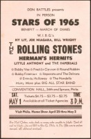 Rare 1965 Rolling Stones March of Dimes Benefit Handbill