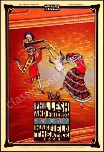 Phil Lesh-Signed BGP Warfield Poster Set