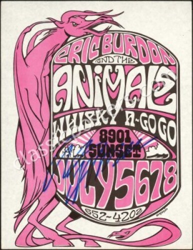 Eric Burdon-Signed AOR 3.59 Handbill