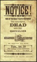 Popular AOR 3.104 Grateful Dead Notice Handbill