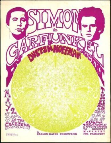 Colorful Simon and Garfunkel Poster