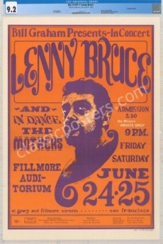 Elusive Original BG-13 Lenny Bruce Poster