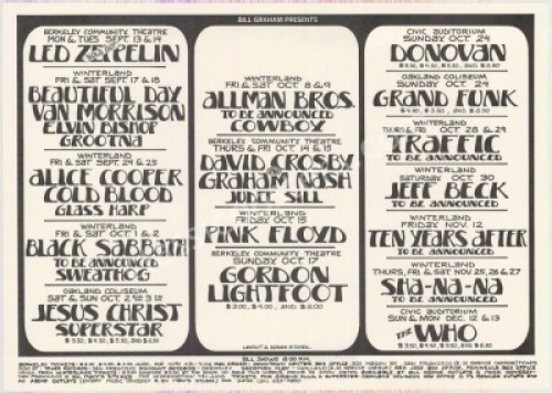 Popular Bill Graham Led Zeppelin Poster