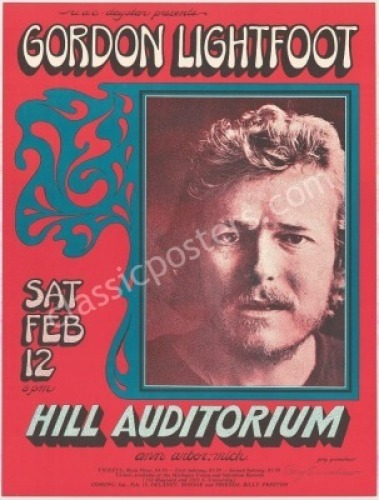 Superb Signed Gordon Lightfoot Poster