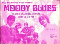 Very Nice Moody Blues Fort Worth Handbill