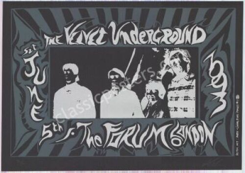 1993 Velvet Underground London Poster