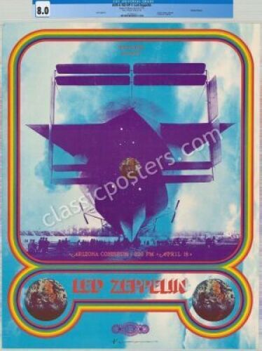 Rare Signed Original AOR 4.162 Led Zeppelin Poster Plus Bonus