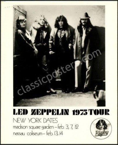 Interesting Led Zeppelin 1975 Promotional Photograph