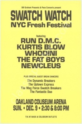 Swatch Watch NYC Fresh Festival Run DMC Poster