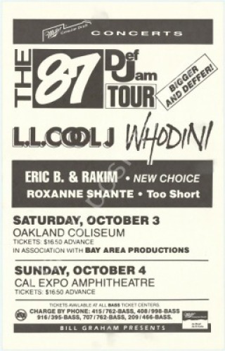 Scarce 1987 Def Jam Tour Poster