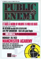 Public Enemy Manchester UK poster