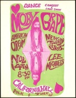 Interesting Moby Grape California Hall Handbill