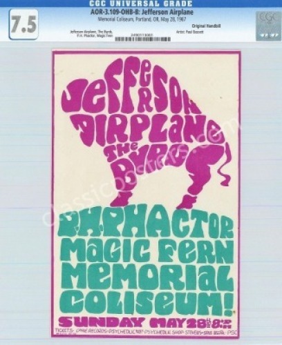 Scarce AOR 3.109 Jefferson Airplane Handbill