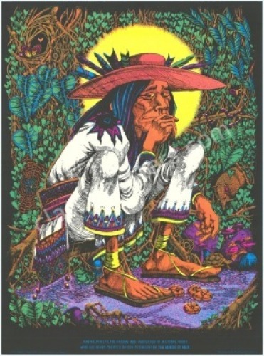 AOR 2.359 Huichol Indian Black Light Poster