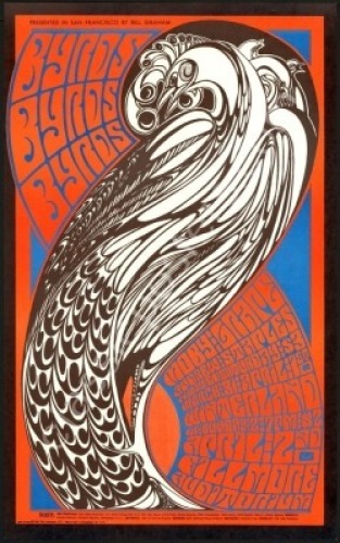 Scarce Original BG-57 The Byrds Poster