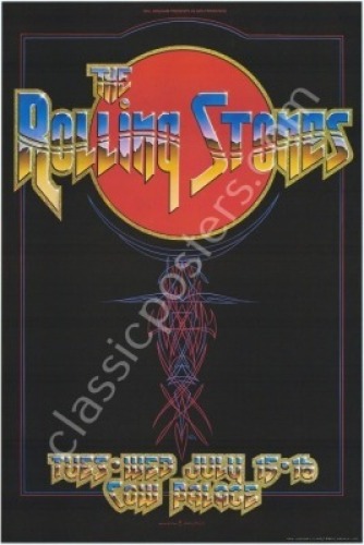 AOR 4.41 Rolling Stones Cow Palace Poster