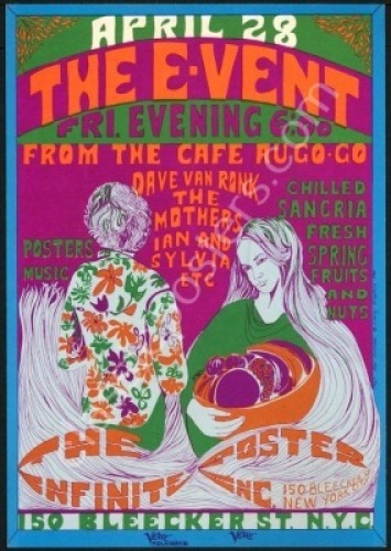 Colorful Dave Van Ronk Cafe Au Go Go Handbill