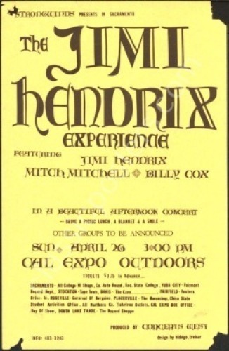 Elusive Jimi Hendrix Cal Expo Handbill