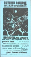 Very Rare Jimi Hendrix Del Mar Handbill