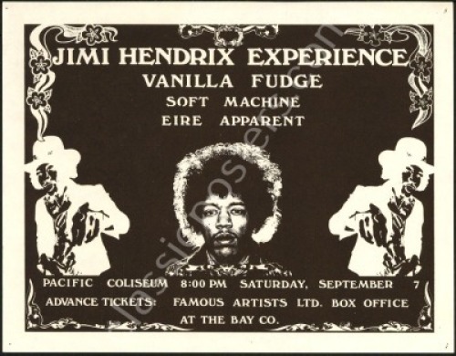 Popular Jimi Hendrix Vancouver Handbill