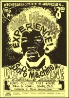 Rare Jimi Hendrix Regis College Handbill