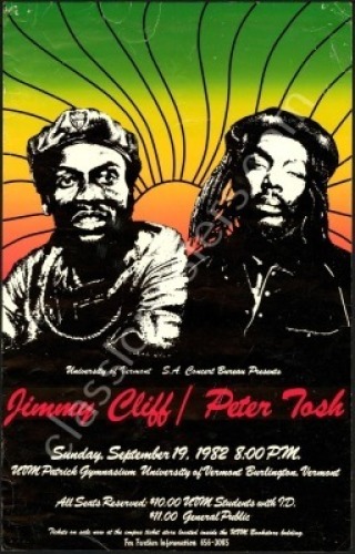 Colorful 1982 Jimmy Cliff and Peter Tosh Poster