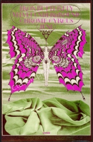 Two Attractive Original Iron Butterfly Posters