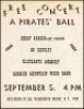Scarce Pirates Ball Handbill