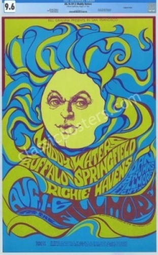 Attractive Certified BG-76 Buffalo Springfield Poster