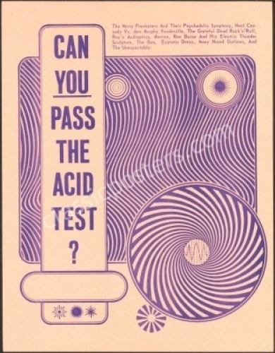 Rare Mint AOR 2.7 Acid Test Handbill