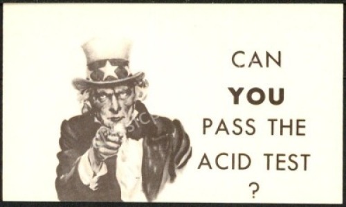 Scarce Unused Can You Pass the Acid Test Membership Card