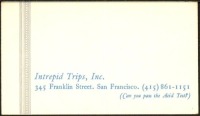 Scarce Intrepid Trips Business Card