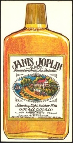 Attractive Janis Joplin San Antonio Handbill