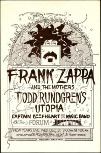 Scarce Frank Zappa Los Angeles Forum Poster
